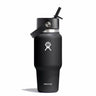 Hydro Flask Wide Flex Straw Travel Bottle 24oz Black Black
