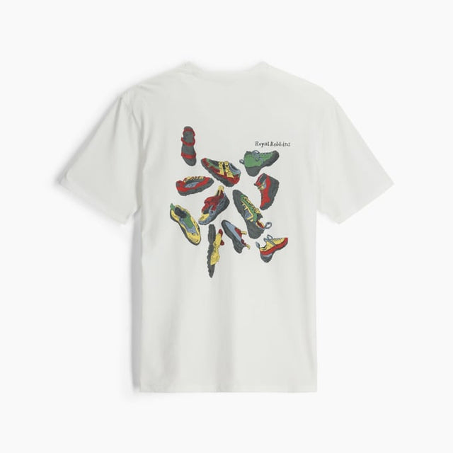 Royal Robbins Mens RR Graphic Tee - White Shoe Print White Shoe Print