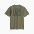 Royal Robbins Mens RR Graphic Tee - Fiddlehead Green World Print Fiddlehead Green World Print