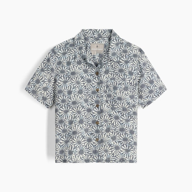 Royal Robbins Womens Camino Pucker Short Sleeve - Deep Blue Caledonia Print Deep Blue Caledonia Print