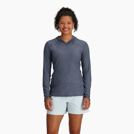 Royal Robbins Women's Amp Lite Hoodie - Navy Heather Navy Heather