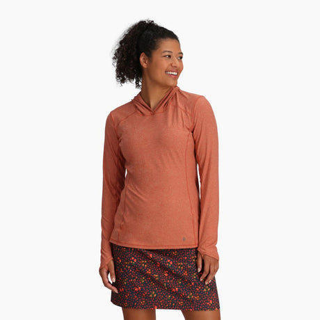 Royal Robbins Women's Amp Lite Hoodie - Baked Clay Heather Baked Clay Heather