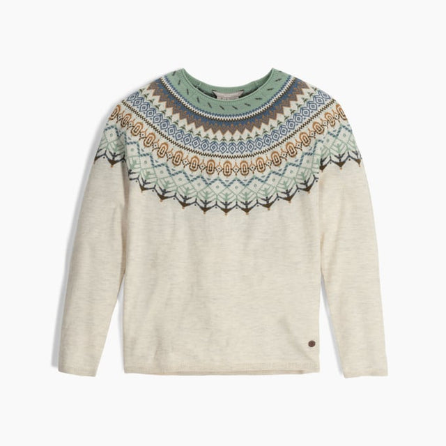 Royal Robbins Women's Fairisle Crew - Sand Dollar Mariposa Sand Dollar Mariposa Pt