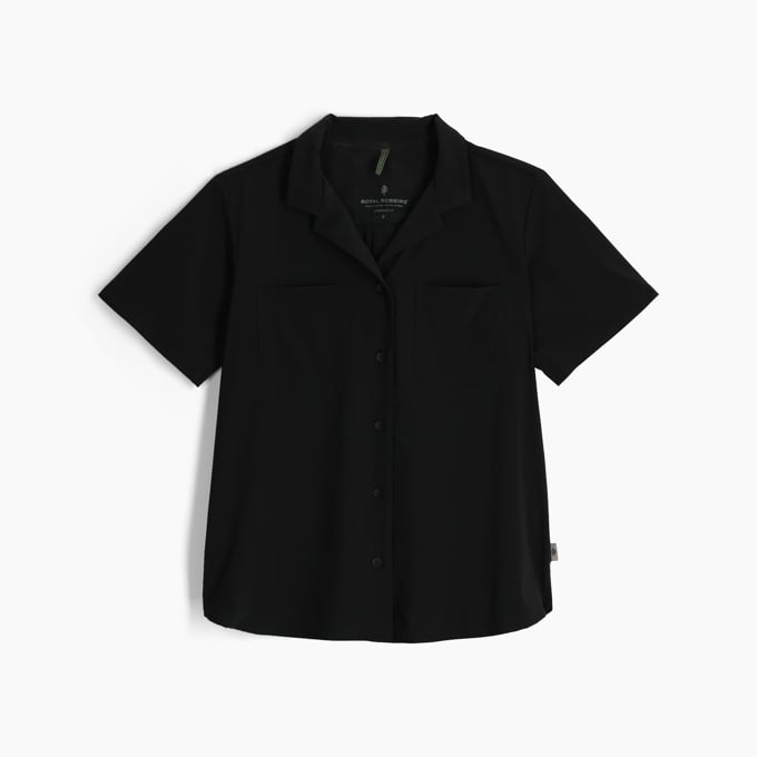 Royal Robbins Womens Spotless Evolution Meadow Short Sleeve - Jet Black Jet Black