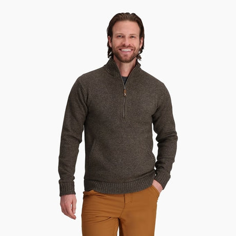 Royal Robbins Men`s Baylands Lined 1/2 Zip Black olive htr