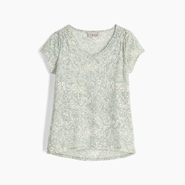 Royal Robbins Womens Featherweight Tee - Sage Leaf Yarrow Print Sage Leaf Yarrow Print