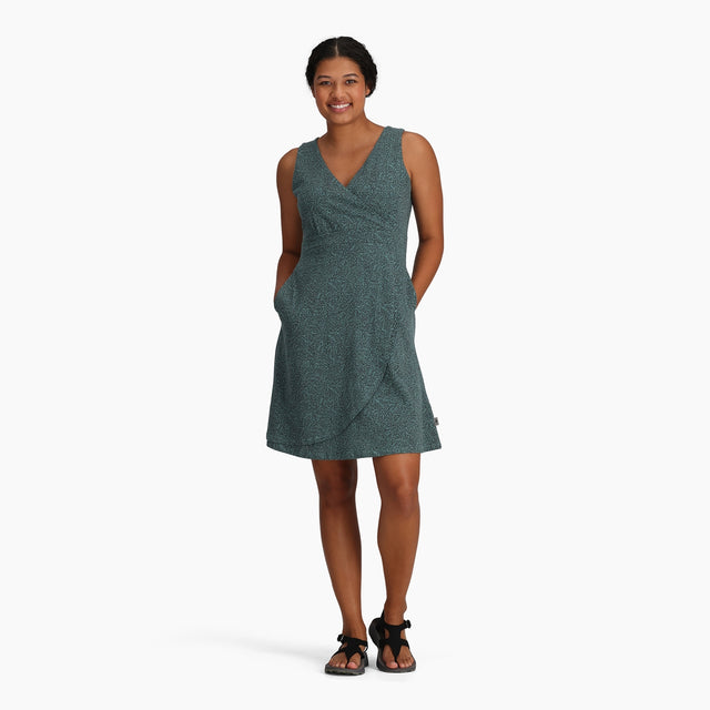 Royal Robbins Women's Featherweight Knit Dress - Sea Pine Nisene Print Sea Pine Nisene Print