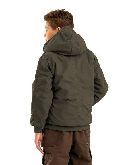 Berne Youth Softstone Duck Hooded Jacket