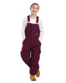 Berne Youth Girl's Softstone Insulated Bib Overall Plum