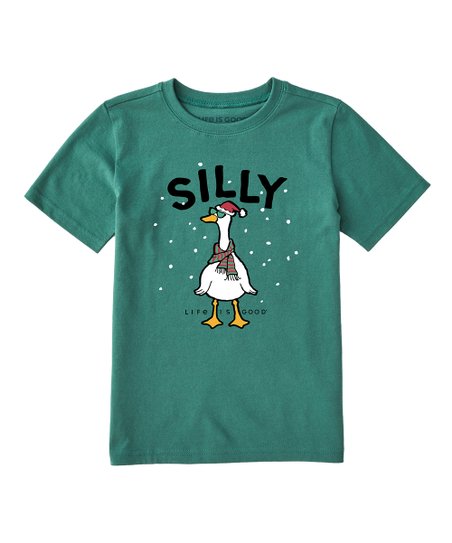 Life Is Good Kid's 'silly Goose' Crusher Short-sleeve Tee Spruce green