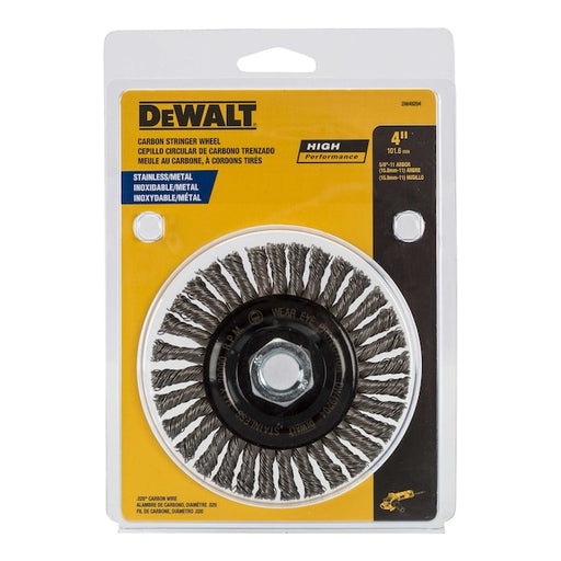 Dewalt 4 IN X 5/8 to 11 IN. Carbon Steel Stringer Wire Wheel