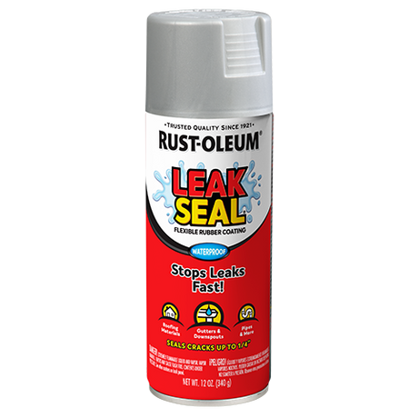 RUST-OLEUM 12 OZ LeakSeal Aluminum Flexible Rubber Coating Spray Paint ALUMINUM