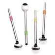 RSVP 8.5IN SPOON STRAW SET OF 4 STAINLESSSTEEL