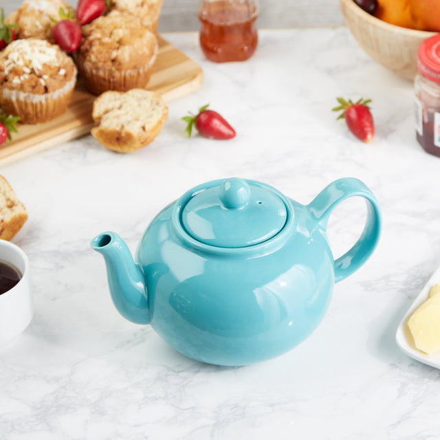 RSVP STONEWARE TEAPOT - TURQUOISE TURQUOISE / 42OZ