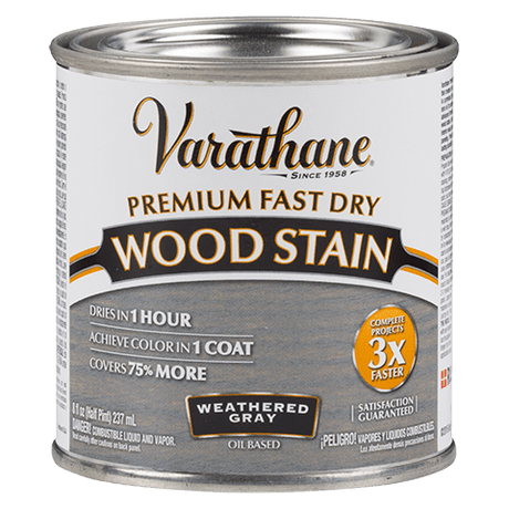 VARATHANE Half Pint Fast Dry - Stain Weathered Gray WEATHERED_GRAY