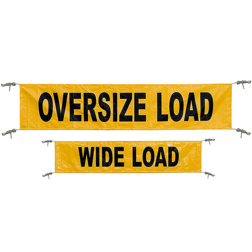 Erickson 18in x 84in Wide/Oversize Load Reversible Banner YELLOW