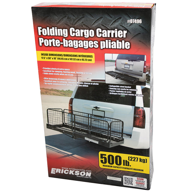 Erickson Hitch-Mounted Folding Cargo Carrier