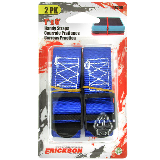 Erickson 2-Pack Handy Straps, 1in x 6ft
