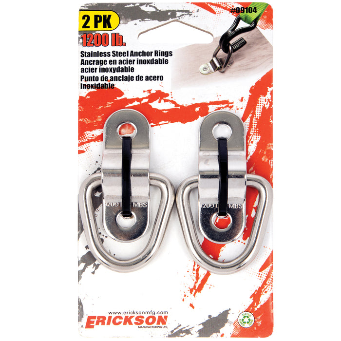 Erickson 2PK 1200 lb. Stainless Steel Anchors SS