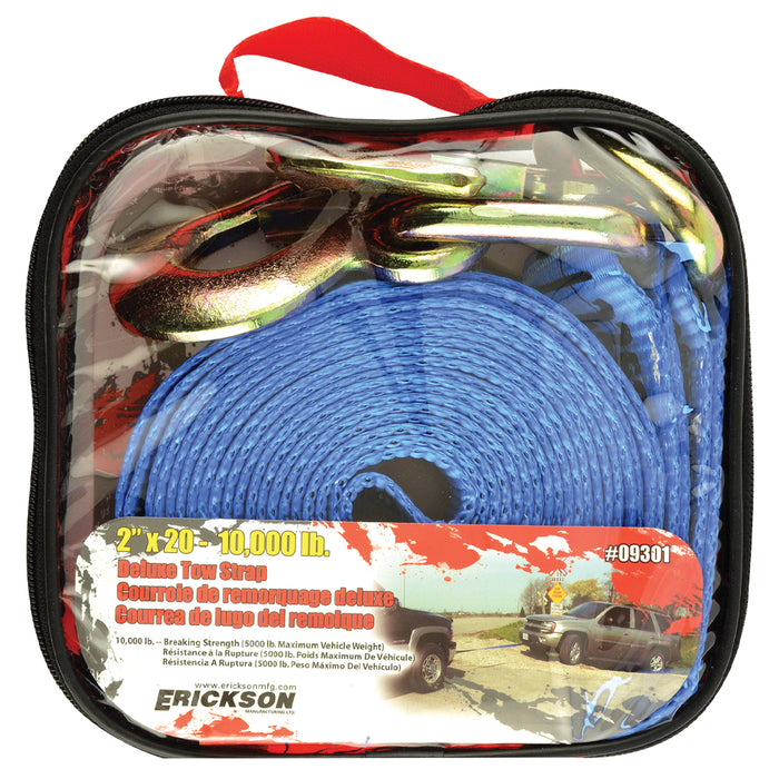 2″ x 20′ – 10,000 lb., Tow Strap with Forged
