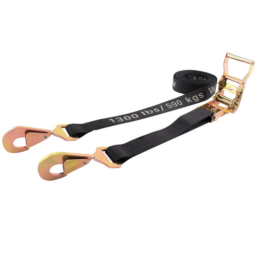 Erickson 1.5″ x 15′  4000 lb Ratchet with Safety Snap Hooks BLK /  / 11/2INX15FT