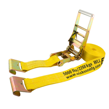 Erickson 3″ x 30′  15,000 lb Ratchet Strap with Flat Hooks / 3INX30FT