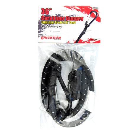 Erickson Industrial Grade Bungee Cord with Carabiners, 36in 36IN