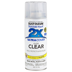 RUST-OLEUM 12 OZ Painter's Touch 2X Ultra Cover Clear Spray - Gloss Clear GLOSS_CLEAR