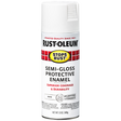 RUST-OLEUM 12 OZ Stops Rust Protective Enamel Spray Paint - Semi-Gloss White WHITE