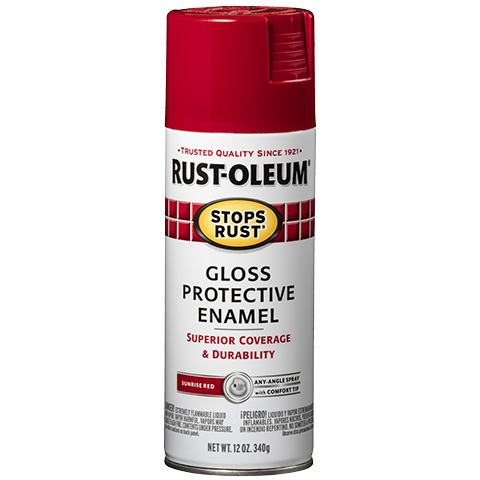 RUST-OLEUM 12 OZ Stops Rust Protective Enamel Spray Paint - Gloss Sunrise Red SUNRISE_RED