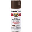 RUST-OLEUM 12 OZ Stops Rust Protective Enamel Spray Paint - Gloss Leather Brown LEATHER_BROWN