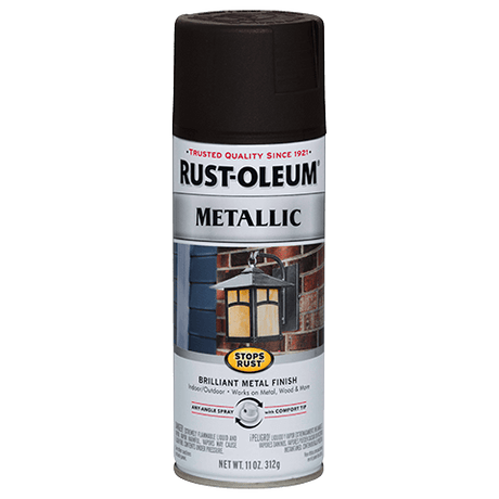 RUST-OLEUM 12 OZ Stops Rust Metallic Spray Paint - Oil Rubbed Bronz OIL_RUBBED_BRONZE