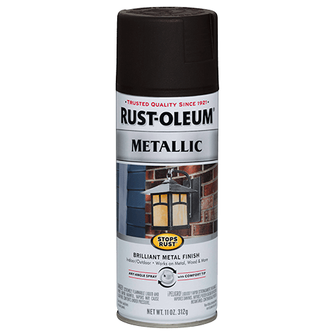 RUST-OLEUM 12 OZ Stops Rust Metallic Spray Paint - Oil Rubbed Bronz OIL_RUBBED_BRONZE