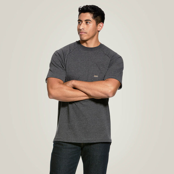 Ariat Men's Rebar Cotton Strong T-Shirt Heather Grey