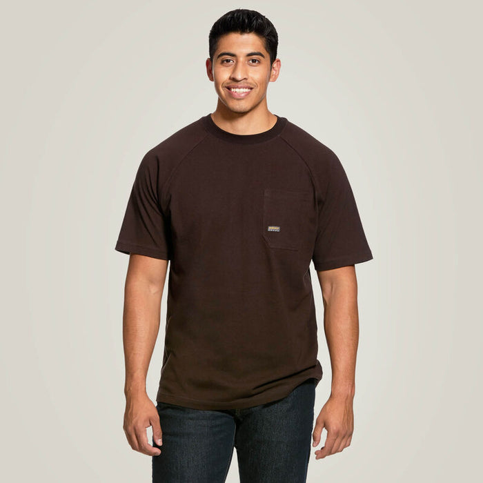 Ariat Men's Rebar Cotton Strong T-Shirt Dark Brown