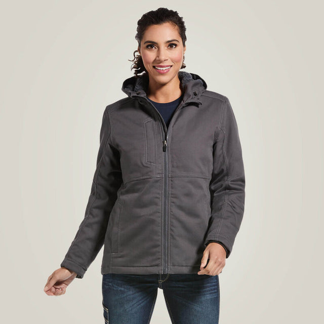 Ariat Women's Rebar DuraCanvas Insulated Jacket Rebar Grey