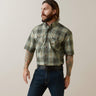 Ariat Men's Rebar Made Tough Durastretch Work Shirt Silt green plaid