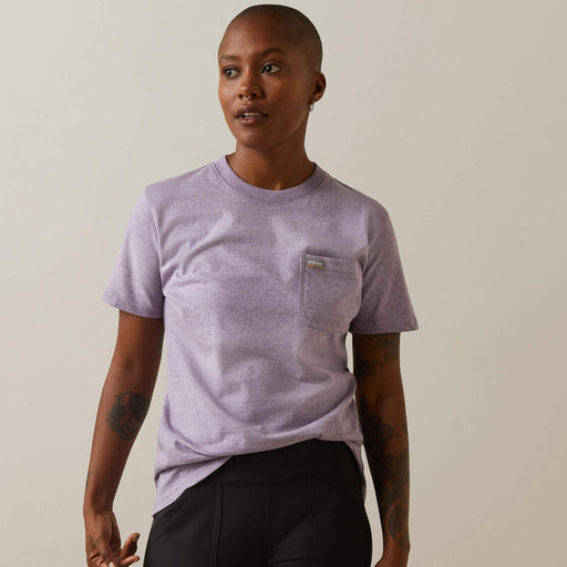 Ariat Women's Rebar Cotton Strong T-shirt avendar hthr / L
