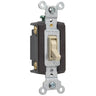 Pass & Seymour 15A 120V 4-Way Grounding Toggle Switch, Ivory GREEN / 15A