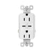 Pass & Seymour 15A 125V Duplex Outlet with 2 USB type C, White
