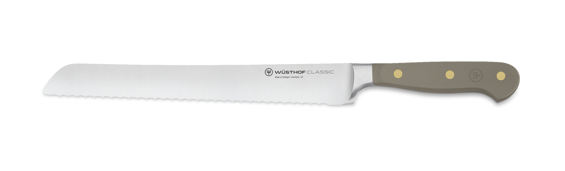 WUSTOF-TRIDENT OF AMERICA KNIFE BREAD CLASSIC VELVET OYSTER 9IN