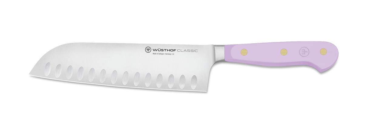 WUSTOF-TRIDENT OF AMERICA KNIFE SANTOKU CLASSIC PURPLE YAM 7IN