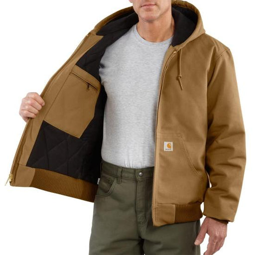 Carhartt Men's Loose Fit Firm Duck Insulated Flannel-lined Active Jacket Brn carhartt brwn