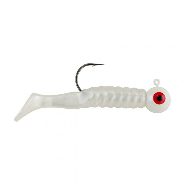 Johnson Swimming Paddletail | 1/4 oz | 2/0 | Model #SP2C1/4-WMPR Pearl White