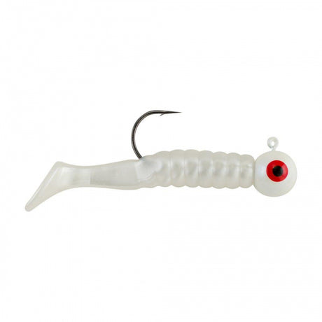 Johnson Swimming Paddletail | 1/4 oz | 2/0 | Model #SP2C1/4-WMPR Pearl White