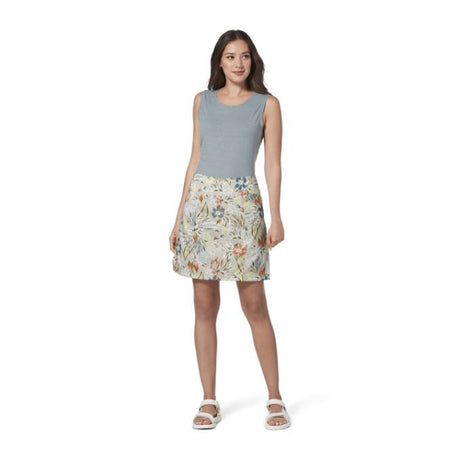 Royal Robbins Women's Discovery III Printed Skort Lt Khaki Palisades Pt