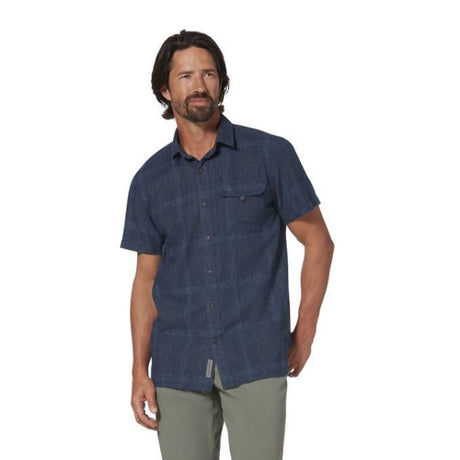 Royal Robbins Men's Hempline Spaced S/S Collins Blue