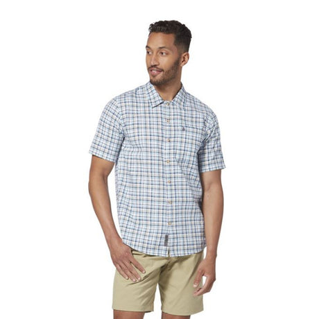 Royal Robbins Men's Redwood Plaid S/S Collins Blue