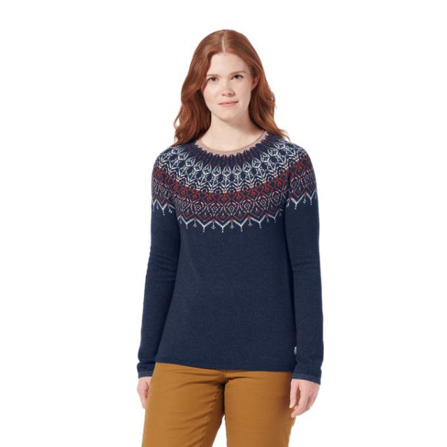 Royal Robbins Women's Westlands Fairisle Crew Deep Blue