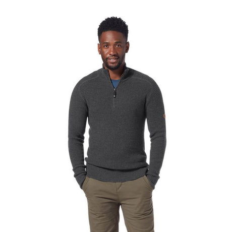 Royal Robbins Men's All Season Merino Thermal 1/4 Zip Charcoal